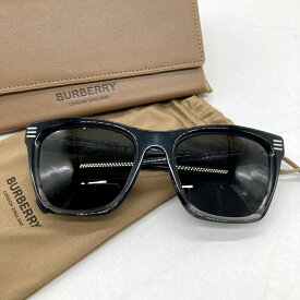 【中古】Burberry バーバリー サングラス B4348-F アジアンフィット メンズ 54□21 ブラック グレー 服飾 B15620◆