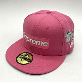【中古】Supreme New Era シュプリーム ニューエラ 帽子 FW24 ジャージーズボックスロゴキャップ FW24H49 男女兼用 サイズ58.7cm ピンク 服飾 B15583◆