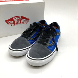 【中古】 Supreme VANS シュプリーム バンズ スニーカー スケート オールドスクール VN0A5KRXCRB メンズ 27.5cm ロイヤルブルー チャコールグレー 靴 B15562◆