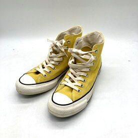 【中古】 CONVERSE コンバース スニーカー オールスター チャックテイラー 1CL573 CHUCK TAYLOR CANVAS HI メンズ 27cm イエロー 靴 B15564◆