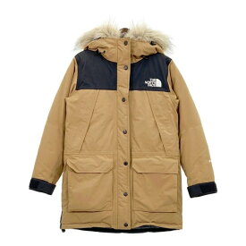【中古】THE NORTH FACE ノースフェイス マウンテン ダウンコート NDW92237 ファー ジャケット ジップアップ レディース Mサイズ ブラウン アウター DL17862■