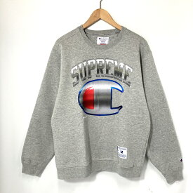 【中古】 Supreme Champion シュプリーム チャンピオン スウェット トレーナー Chrome Crewneck メンズ Mサイズ グレー トップス A15729◆
