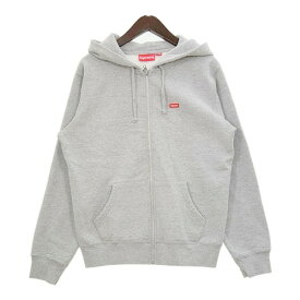 【中古】Supreme シュプリーム スウェット ジップアップパーカー Small Box Zip Up Hooded Sweatshirt メンズ Sサイズ グレー トップス DM17911■