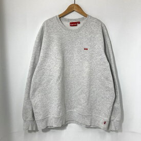 【中古】 Supreme シュプリーム スウェット トレーナー Small Box Crewneck スモールボックス クルーネック メンズ XXLサイズ グレー トップス A15755◆