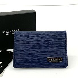 【中古】 BLACKLABEL CRESTBRIDGE ブラックレーベル クレストブリッジ カードケース メンズ ネイビー カード入れ DF18542■
