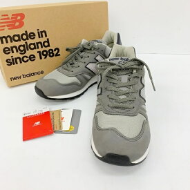 【中古】NEW BALANCE ニューバランス ローカット スニーカー シューズ M670GNS イングランド製 メンズ UK8 1/2 グレー 靴 DF18572■