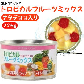 サニーファーム トロピカルフルーツミックス ナタデココ入り 225g 賞味期限2026年4月20日以降 日本もったいない食品センター ecoeat エコイート 通販 賞味期限切れ 賞味期限切迫 規格外 訳アリ 食品