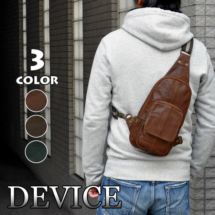 楽天市場】ボディバッグ メンズ/DEVICE (デバイス) 本革 (レザー 