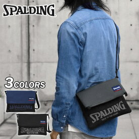 ミニショルダーバッグ メンズ/SPALDING スポルディング ポリキャンバス 3way サコッシュバッグ 男性 男子 バッグ ショルダーバッグ 斜めがけバッグ ミニバッグ 2way クラッチバッグ スクエア 四角 横型 縦型 縦長 フェス おしゃれ 大人 A4 ナイロン 軽い ブランド ロゴ