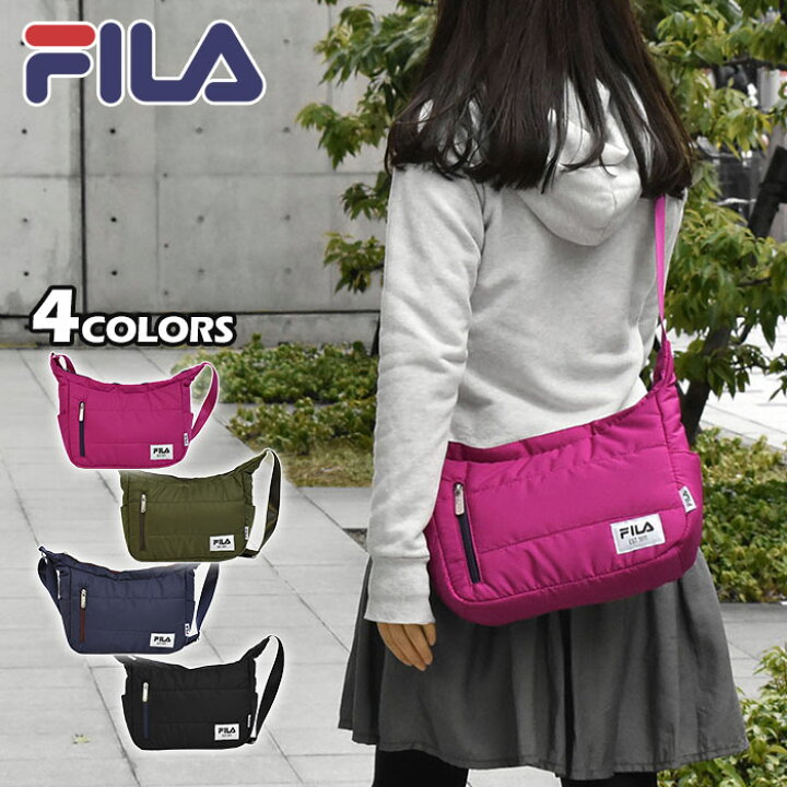 楽天市場 Fila フィラ ナイロン ボンディング ミニショルダーバッグ レディース 女性 女子 中綿 ミニ ショルダーバッグ ショルダー 斜めがけバッグ 斜めがけ バッグ ポケット 多い たくさん 多ポケット かわいい 可愛い おしゃれ オシャレ 大人 大人可愛い 軽い 軽量