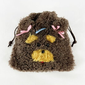 犬 いぬ イヌ 犬グッズ グッズ 顔 ふわふわ もこもこ モコモコ FLAPPER フラッパー おしゃれな犬 巾着ポーチ レディース 巾着袋 巾着 ポーチ ミニポーチ コスメポーチ 化粧ポーチ 化粧入れ 小物入れ 持ち歩き 小さい 小さめ 可愛い かわいい おしゃれ 大人 雑貨 グッズ
