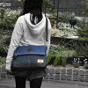 コットンPU切り替え2way口折れショルダーバッグ