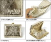 メタリックがま口三つ折りミニ財布