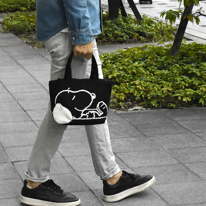 トートバッグ メンズ おしゃれ 小さめ スヌーピーグッズ バッグ スヌーピー キャンバス 耳ポケット ミニトートバッグ 最前線の