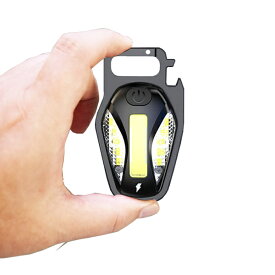 【5モード搭載】 超小型 懐中電灯 LED 懐中電灯 投光器 充電式 ハンディライト COB キャンプ アウトドア カラビナ 栓抜き 強力 最強 作業灯 防水 ワークライト led マグネット LEDライトUSBタイプC 充電 自立式 バイク用品 防災用品