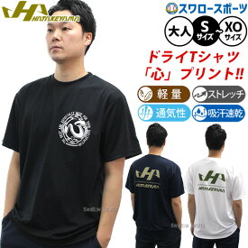 野球 ハタケヤマ 漢字ドライTシャツ ウェア ウエア Tシャツ メンズ レディース ユニセックス 限定 大人用 一般用 HF-KT26 HATAKEYAMA 野球用品スワロースポーツ