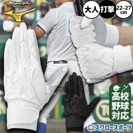 野球 バッティンググローブ ミズノプロ 白 両手 高校野球対応 バッティング手袋 一般 大人 シングルベルト 高校生 新入生 シリコンパワーアーク 高校野球 1EJEH250 MIZUNO 野球用品 スワロースポーツ