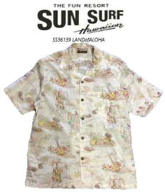 サンサーフ(SUNSURF) SS36139 LANDofALOHAコットンリネン半袖オープンシャツ WHITE