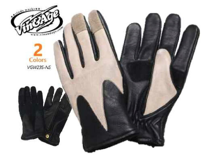 楽天市場】VIN&AGE(ヴィンアンドエイジ) VGW23S-NS WINTERGLOVES 牛革 