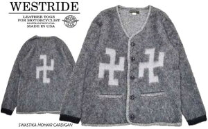 �E�G�X�g���C�h(WESTRIDE) SWASTIKA MOHAIR CARDIGAN �X���X�e�B�J�@���w�A�J�[�f�B�K���y���������z�@�����\���@�A���J�W�@���B���e�[�W