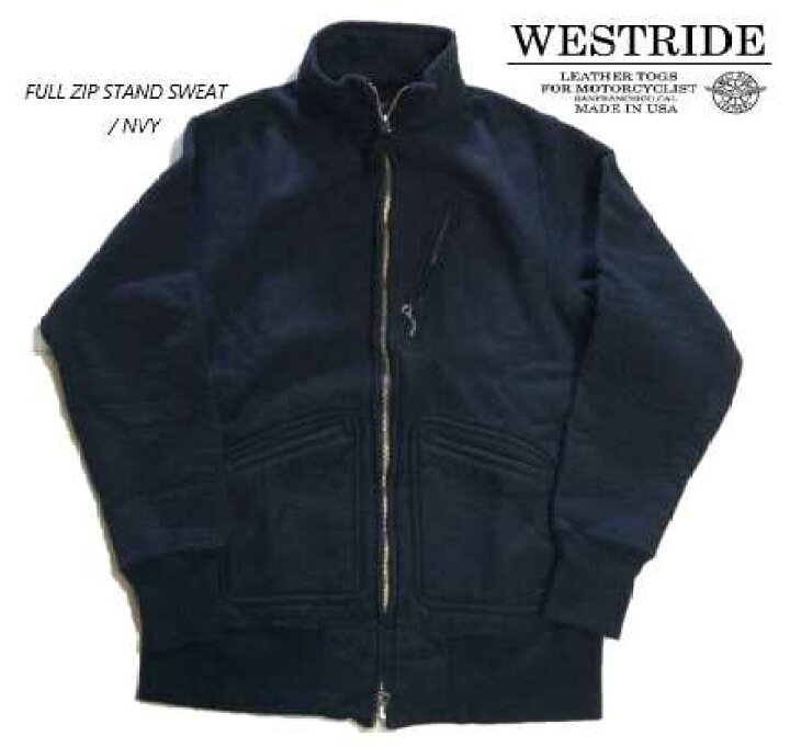 楽天市場】ウエストライド(WESTRIDE) 無地 FULL ZIP STAND SWEAT 