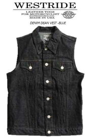 ウエストライド(WESTRIDE)　 DENIM DEAN VEST -BLUE【送料無料】