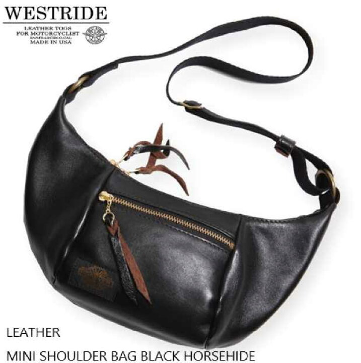 楽天市場】WESTRIDE(ウエストライド) LEATHER MINI SHOULDER BAG BLACK 