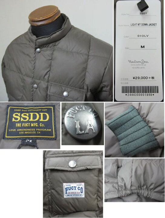 楽天市場】FUCT(ファクト)LIGHT WEIGHT DOWN JACKET 3507(ダウン 