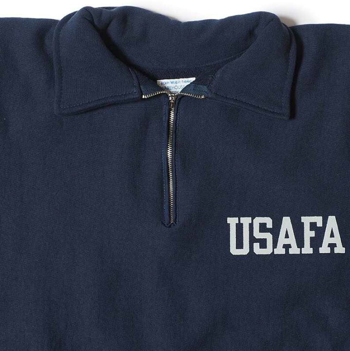 楽天市場】ウェアハウス(WAREHOUSE) Lot 485 ハーフZIP USAFA USAロゴ 