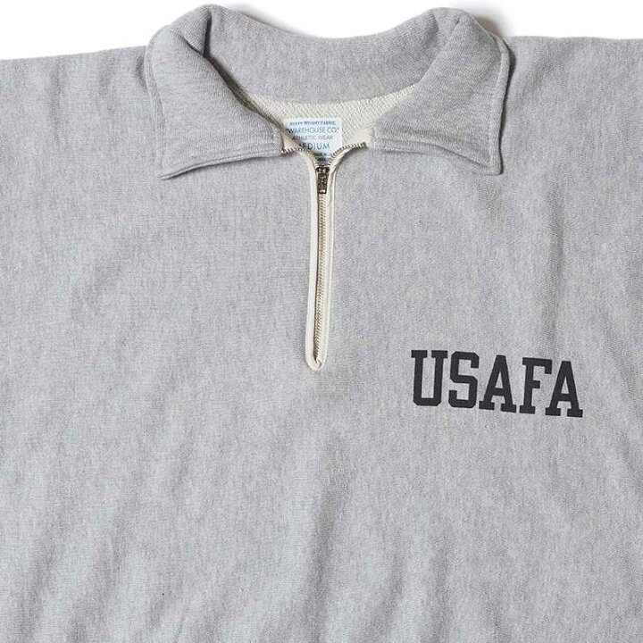 楽天市場】ウェアハウス(WAREHOUSE) Lot 485 ハーフZIP USAFA USAロゴ 