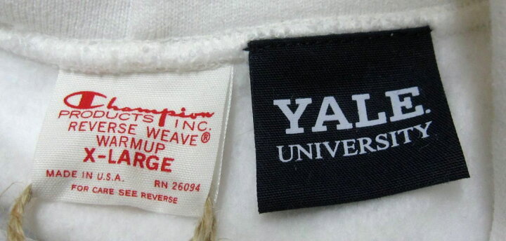 楽天市場】CHAMPION(チャンピオン) アメリカ製 「YALE」赤単色タグ復刻 