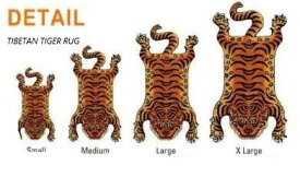 ディテール （DETAIL INC）XL Size　　DTTR-01Tibetan Tiger Rug - GOLD -XLサイズ【送料無料】チベタンタイガーラグ　タイガーマット