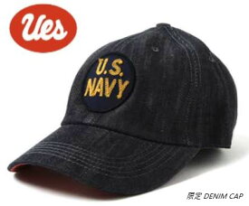 ウエス(UES) デニムキャップ　82DC0　U.S.NAVY イエロー　　55周年限定モデル