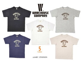 ウェアハウス(WAREHOUSE)Lot4601 SYEVENSON　プリントTシャツ　5色