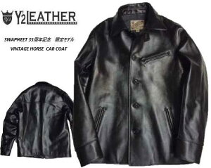 Y2 LEATHER(���C�c�[���U�[�jSWAPMEET35���N�L�O���f���@ VINTAGE HORSE �@CAR COAT�y���������z�@���U�[�R�[�g�@�A���J�W�@���B���e�[�W�@�v�W����