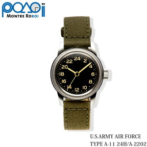 �y�S�iP5�{�zMONTRE ROROI M.R.C. WATCH CO. WW2 REPLICA U.S.ARMY AIR FORCE TYPE A-11 24H �p�C���b�g�E�I�b�` 24���ԕW�� A-2202�y�S�iP5�{��4��4��20�F00�`10��1�F59�܂ŁI�z