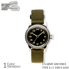 【全品ポイント5倍★4月24日20：00～4月27日09：59まで！】M.R.C. WATCH CO. WW2 REPLICA U.S.ARMY AIR FORCE TYPE A-11 24H パイロットウオッチ 24時間標示 【中田商店】 A-2202