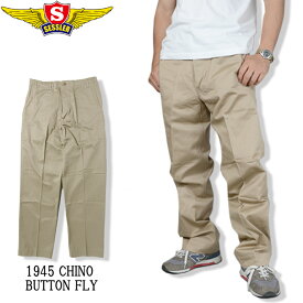 【ポイント全品5倍★17日1：59まで！】SESSLER（セスラ） 1945 CHINO PANTS チノクロス パンツ ボタンフライ 【中田商店】 A-508