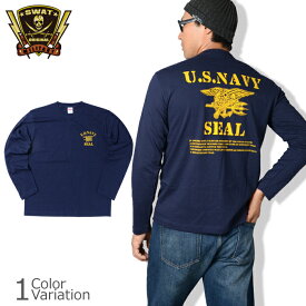 【全品ポイント5倍★5月23日20：00～5月30日1：59まで！】SWAT ORIGINAL（スワットオリジナル） U.S NAVY SEAL（JFK）バックプリント Tシャツ 長袖