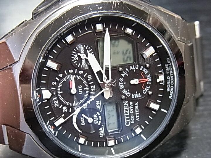 楽天市場】CITIZEN アテッサ ジェットセッター ATV53-2833 電波 【中古 