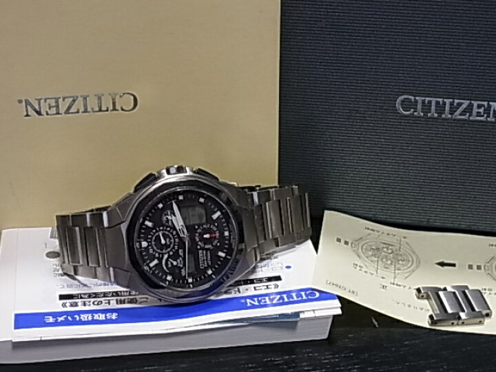 楽天市場】CITIZEN アテッサ ジェットセッター ATV53-2833 電波 【中古 