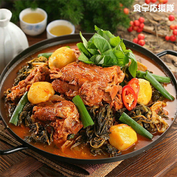 楽天市場 本格 新大久保ガムジャタン 850g 4袋セット 約8 16人前 温めて出来上がり本格カムジャタン 食卓応援隊