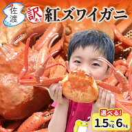 【訳あり・漁師直送】紅ズワイガニ ボイル済み 丸特セット 選べるKg数 1.5kg～6kg（大～小サイズ）姿 カ…