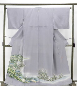 色留袖 正絹 加賀友禅 東藤岳作 身丈160.5cm 裄丈64.5cm 色留袖 一つ紋 良品 リサイクル 着物 f0925