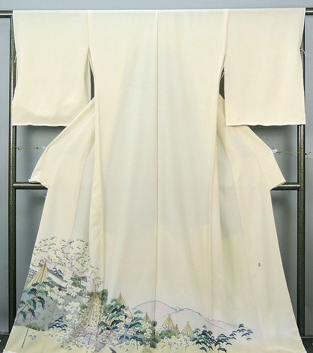 楽天市場】色留袖正絹 加賀友禅 菊田宏幸作 金沢城 色留袖 未仕立 仮絵