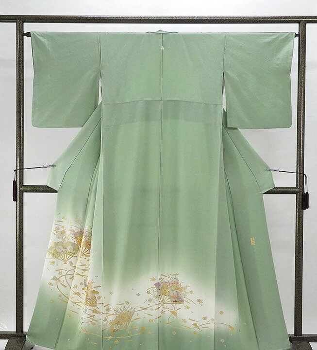楽天市場】色留袖 美品 正絹 金彩友禅 和田光正作 扇四季花模様 身丈  