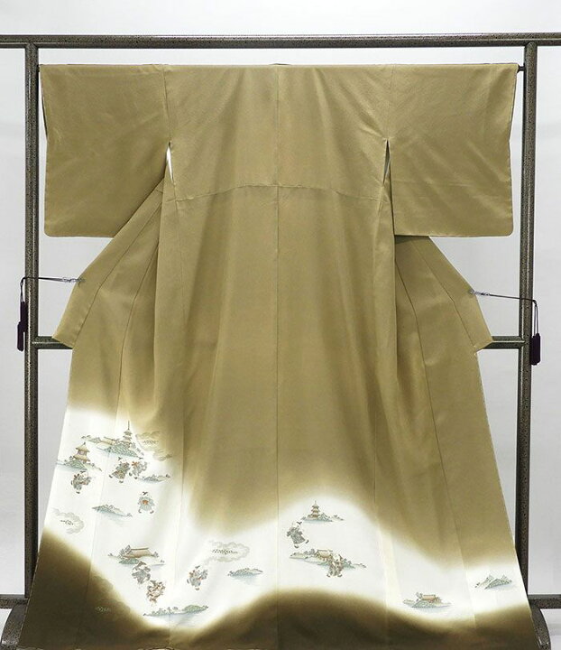 楽天市場】色留袖 未使用 正絹 童子風景 身丈169cm 裄丈66.5cm 紋なし 