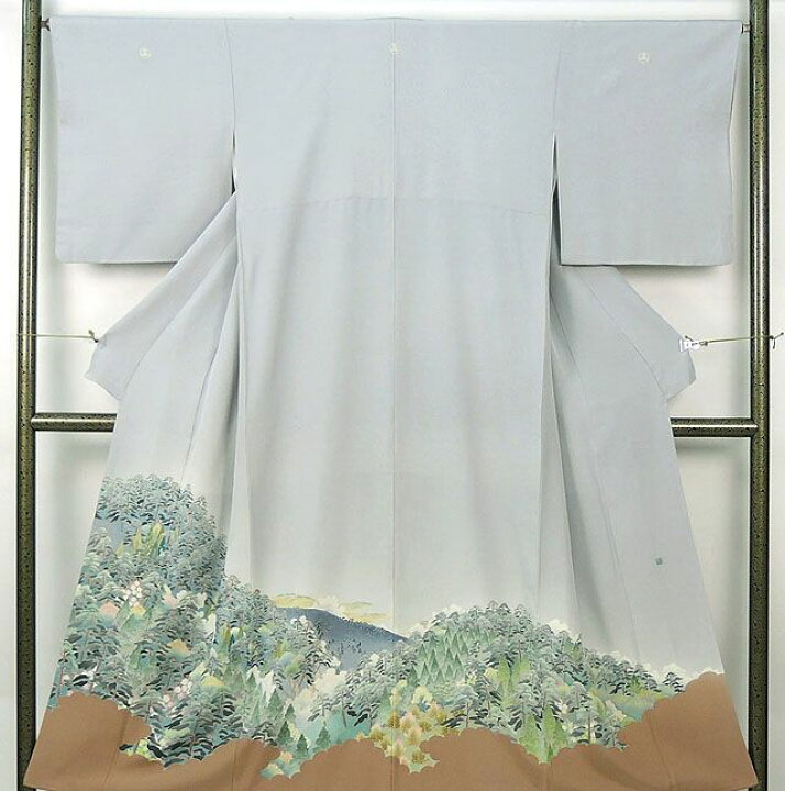 美品色留袖染め抜き三つ紋