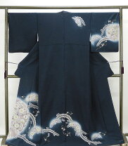 楽天市場】辻が花（カラーネイビー）（着物｜和服）：レディース 