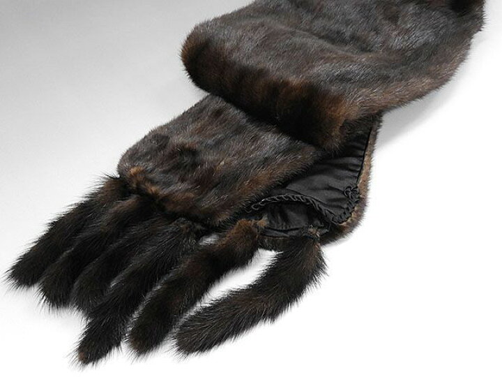 ミンクショール 黒と茶色の模様 - ストール・ショール 